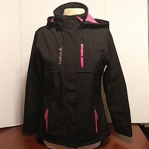 Reebok Black Hooded Jacket Size Large
